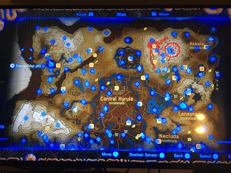 Zelda Breath of the Wild Shrine Map